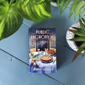 Public Anchovy #1 is a locked room style cozy mystery in the Deep Dish Mystery series written by Mindy Quigley